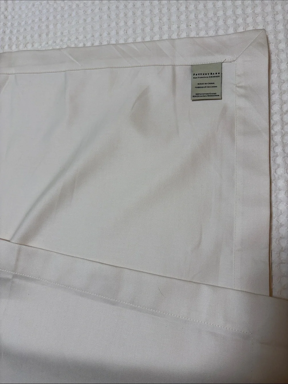 Pottery Barn Cream NWOT Cream 100% Cotton Table Runner 16” X 126”